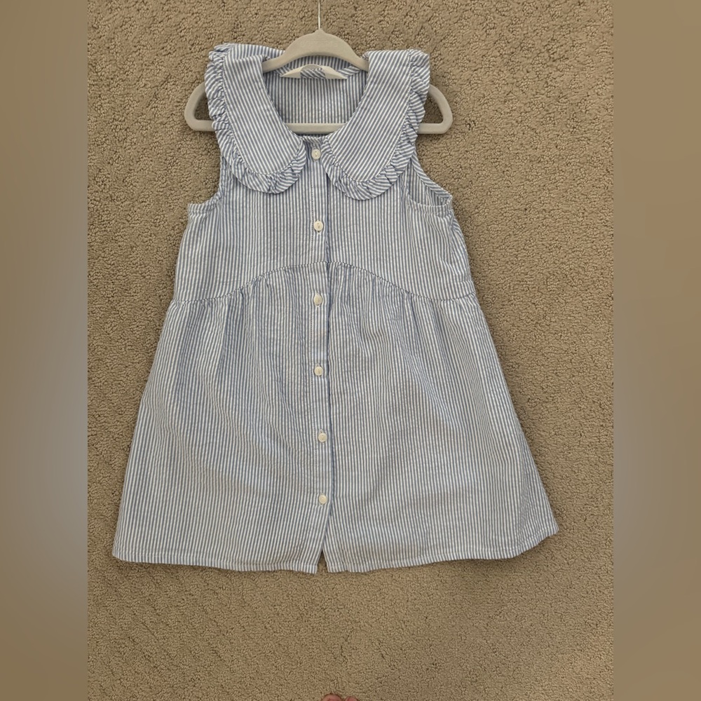 H&M blue seersucker dress